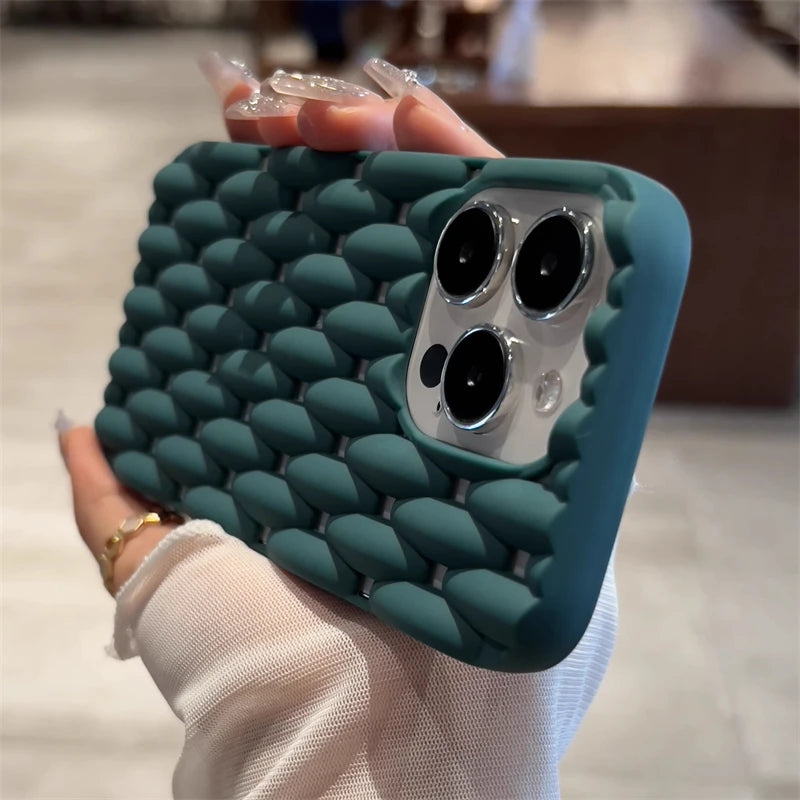 Solid Color Heat Dissipation Breathable Mesh Case For iPhone 15 14 13 Pro Max Soft Silicone Cover