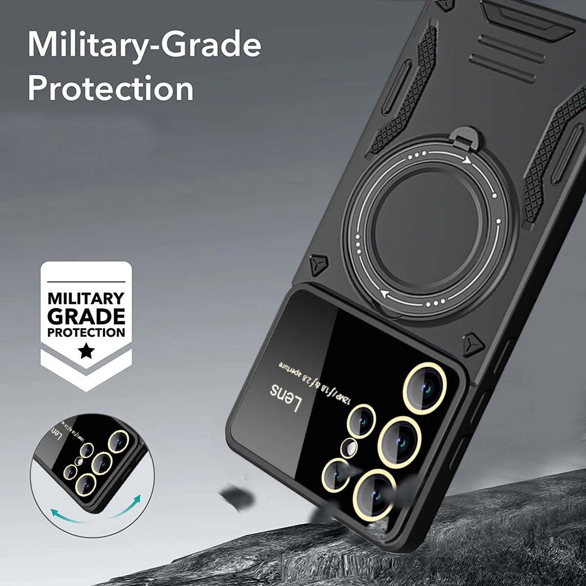 Armor Stand Holder Phone Case For Samsung Galaxy S23 Ultra S23 Plus S23FE S 23 FE Magsafe Wireless Charge Magnetic Cover