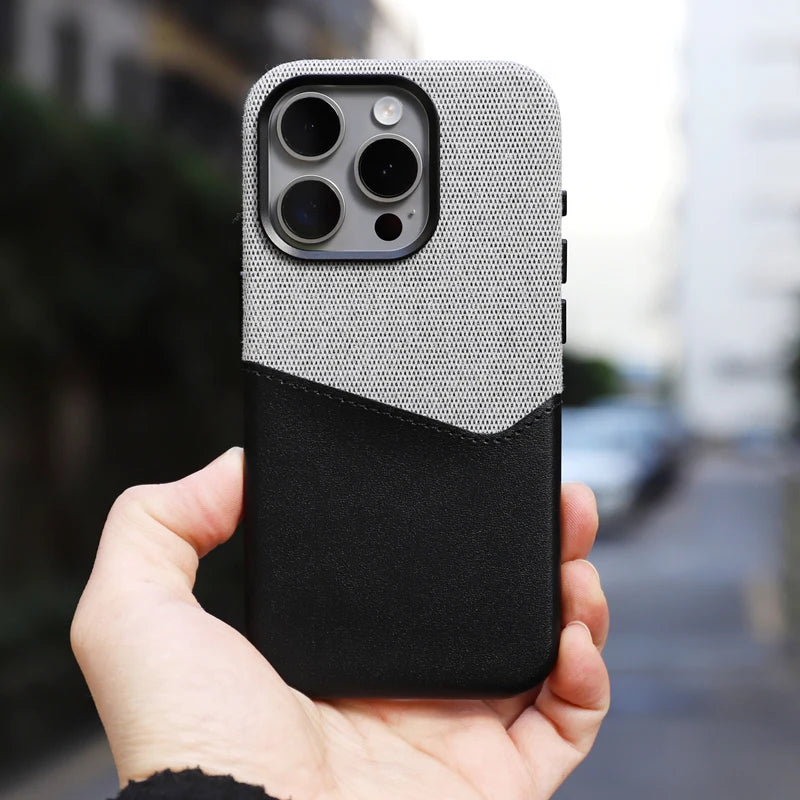 Card Holder MagSafe Leather Phone Case For iPhone 16 15Pro Max