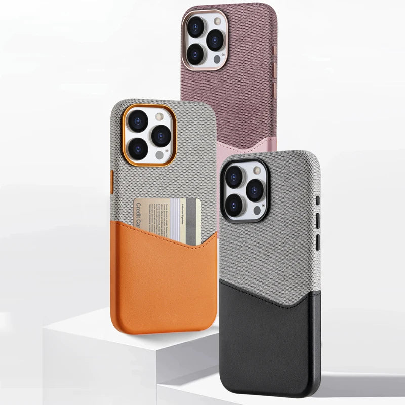 Card Holder MagSafe Leather Phone Case For iPhone 16 15Pro Max