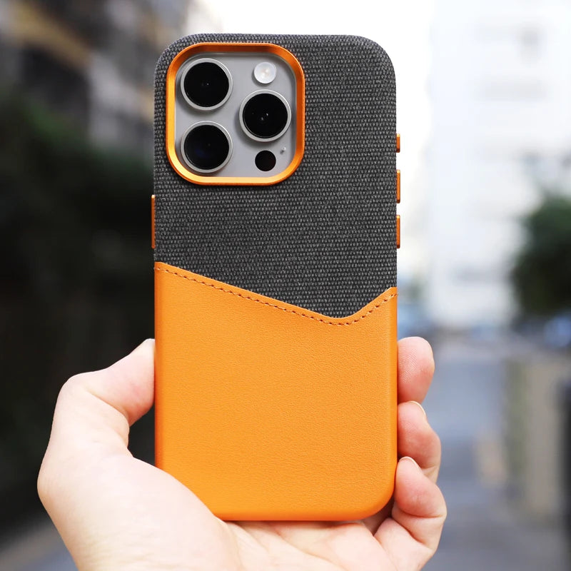 Card Holder MagSafe Leather Phone Case For iPhone 16 15Pro Max