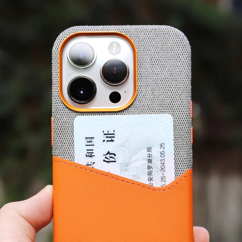 Card Holder MagSafe Leather Phone Case For iPhone 16 15Pro Max